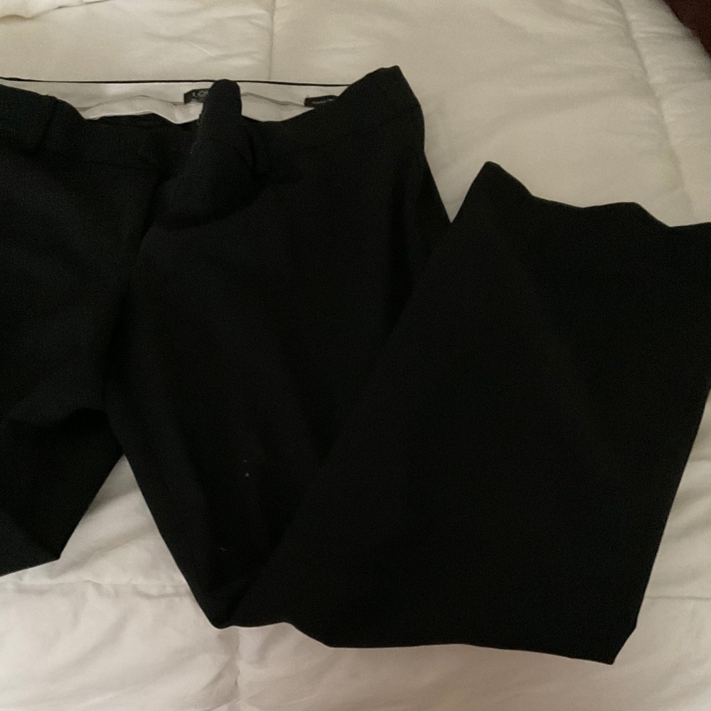 Loft black belted pants